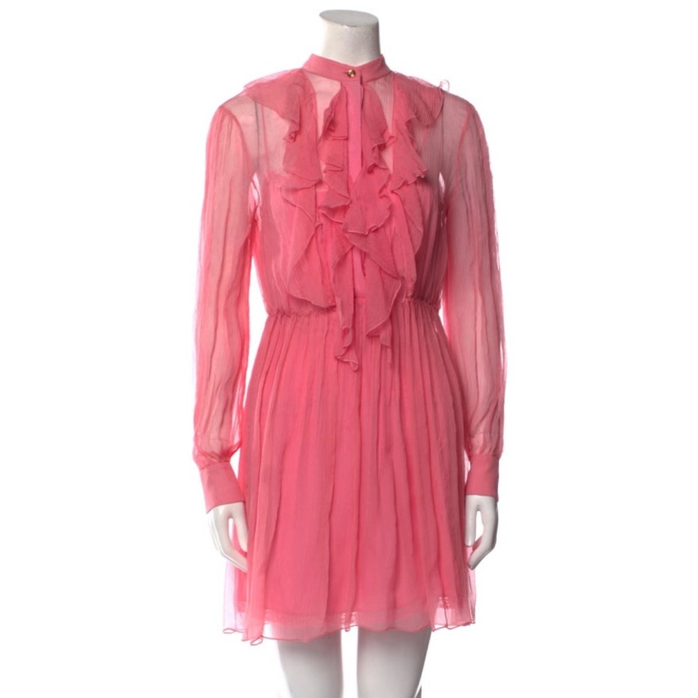 Gucci Vibrant Pink Long Sleeve Dress